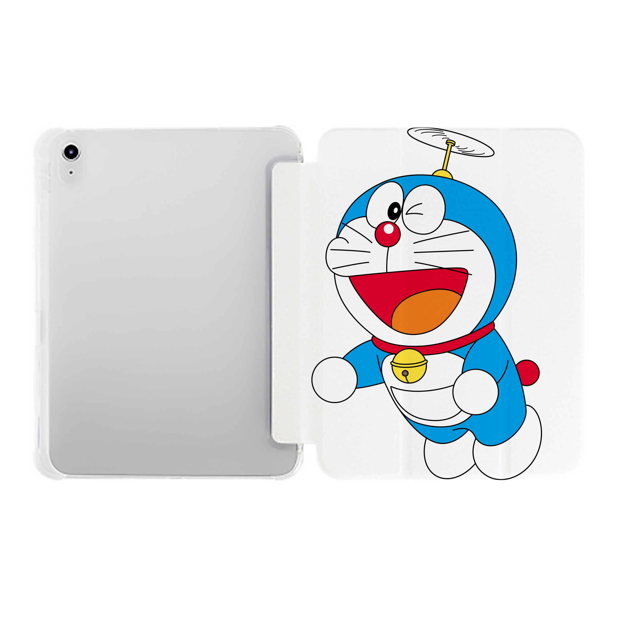（画像用） ドラえもん Doraemon IPad ケース ペン収納付き 三つ折りスタンド PUレザー×シリコン 対応機種9.5/10.5/10.9インチ